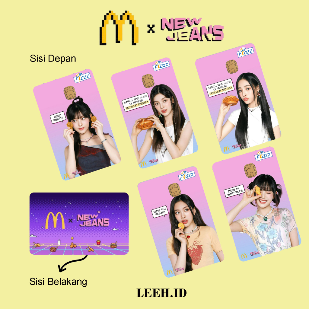 MCD X NEWJEANS - Kartu Uang Elektronik Etoll Flazz Gen 2/Emoney