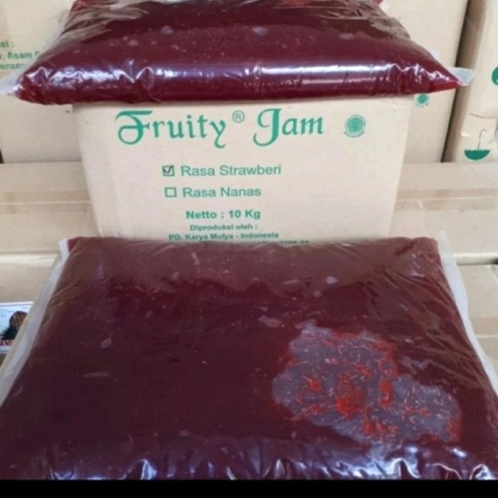 

selai strawberry fruity jam 500 gr repack