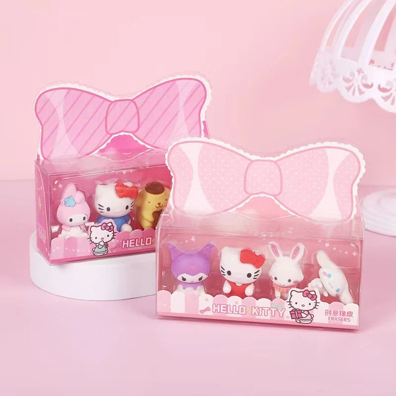 

SANRIO ERASER SET (4pcs) Penghapus Sanrio Hello Kitty My Melody Pompompurin Cinnamoroll Kuromi