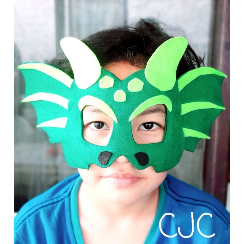 topeng flanel karakter naga-toprng pesta