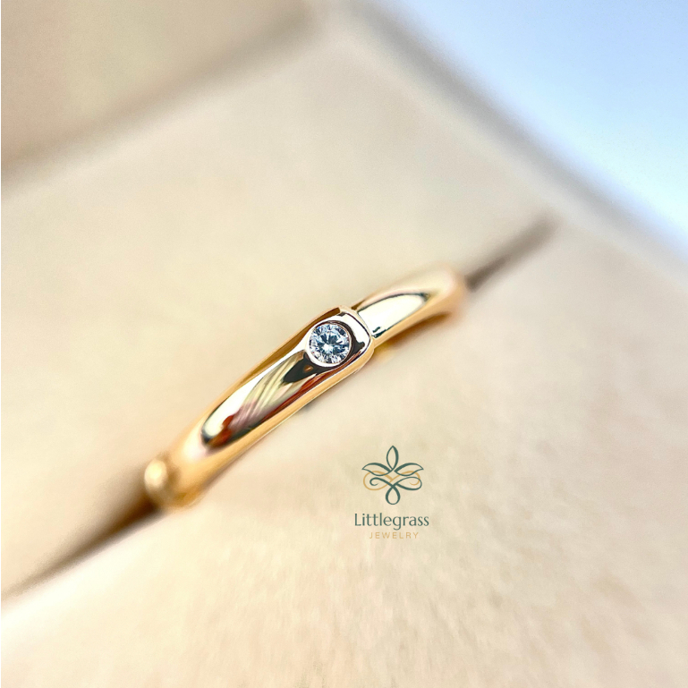 Cincin Gold Plated Wanita Quadra Aksesoris Perhiasan Lapis Emas Anti Karat Woman Ring