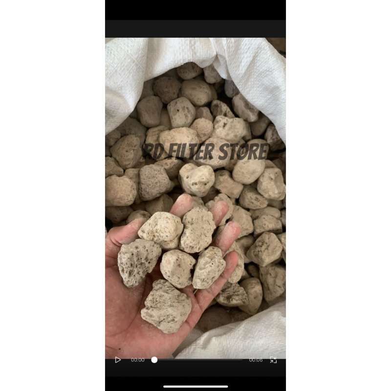 Batu Apung Media Filter Kolam 20kg