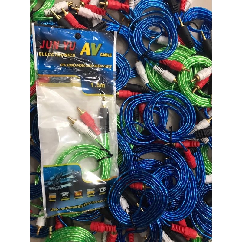 KABEL AUDIO RCA 2 IN 1 PANJANG 1.5 M.