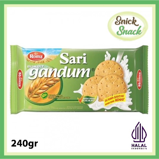 

Sari Gandum Biskuit Gandum Utuh dan Susu 240 gr Family Pack 149 gr