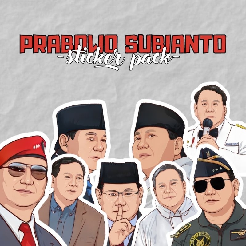 

STICKER PACK PRABOWO SUBIANTO 20PCS(WATERPROOF)