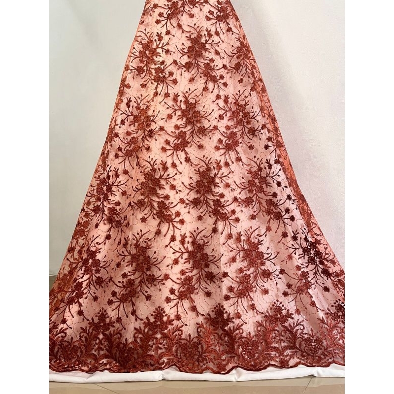 BAHAN KAIN TILE CORD SAKURA/KAIN BENANG BORDIR TULANG