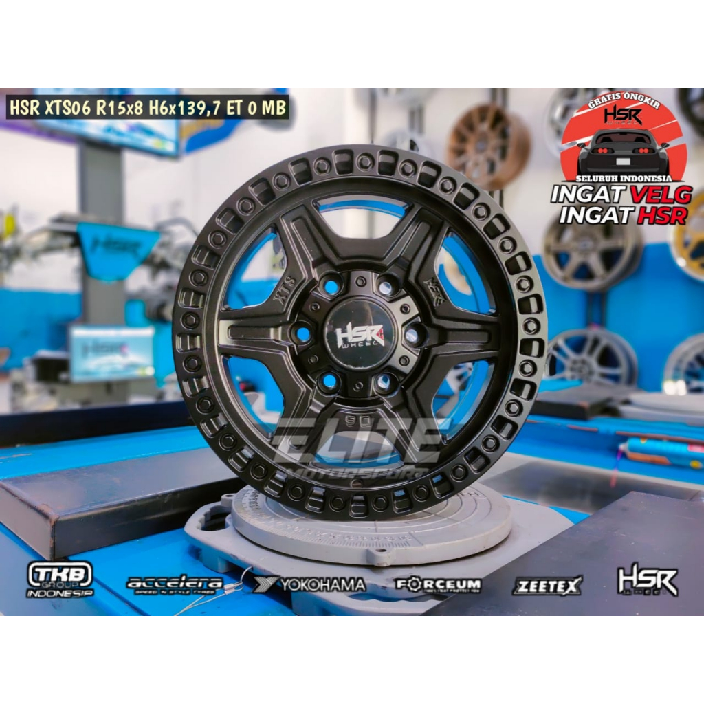 Velg mobil Dmax Panther New Terrano Hardtop R16 Lubang 6 - Velg HSR XTS06