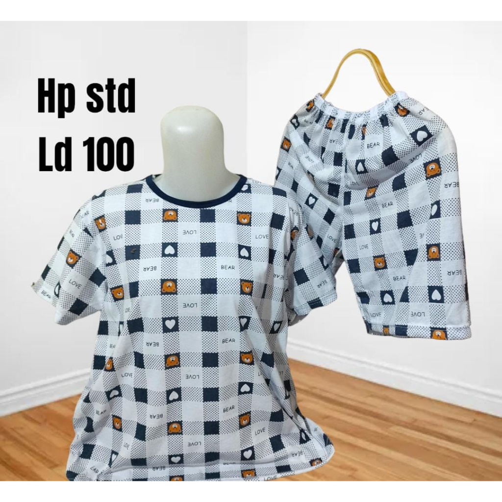 Babydoll Setelan Celana Pendek Hotpant Santai Bahan KAOS Baju Tidur Adem/BAJU TIDUR WANITA DEWASA SE