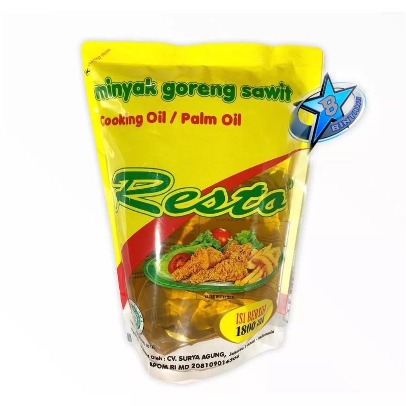 

Minyak Goreng Resto 1.8 Liter / 1800 ml