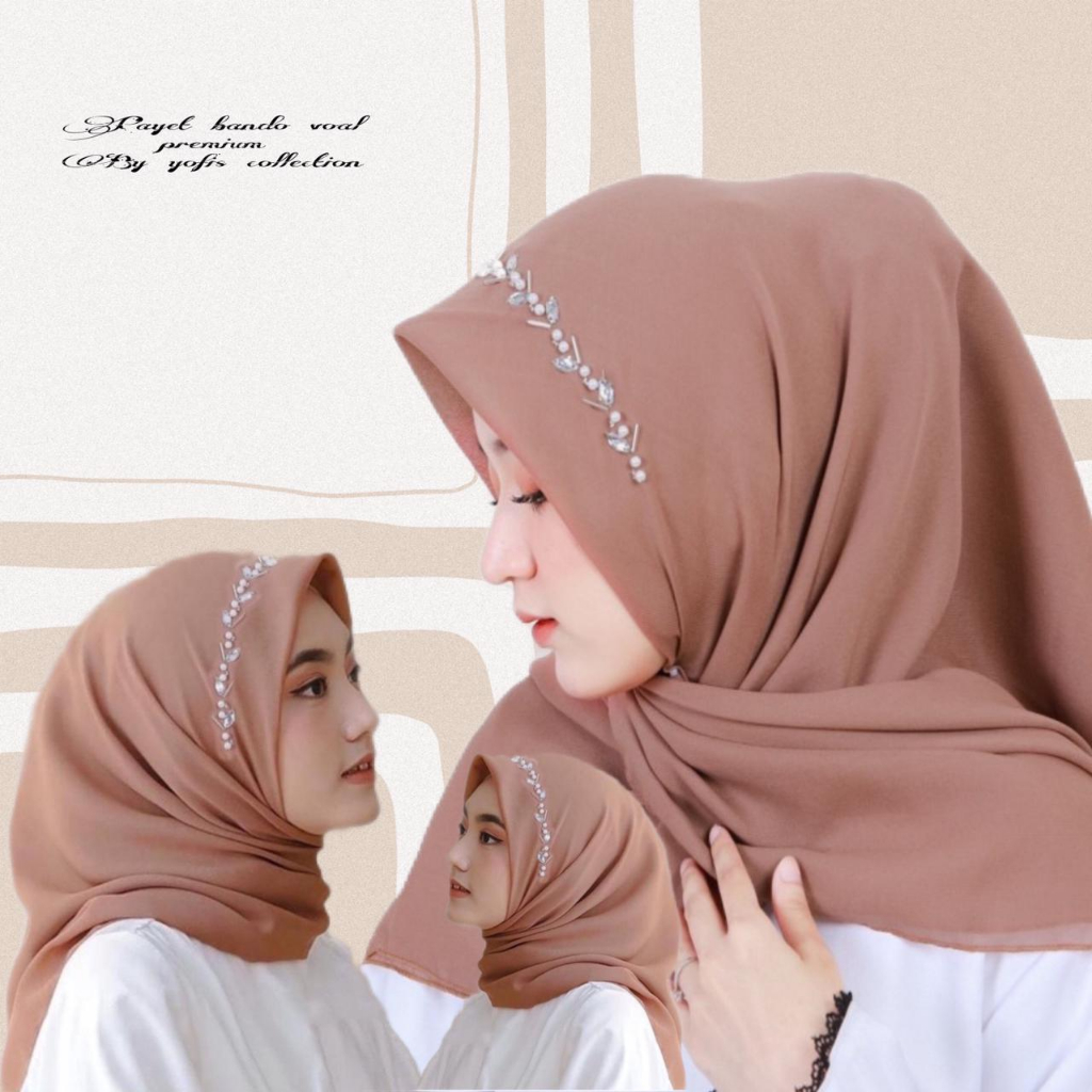 JILBAB SEGI EMPAT PARIS VOAL PREMIUM BANDO PAYET SWAROVSKI TEBAL MURAH