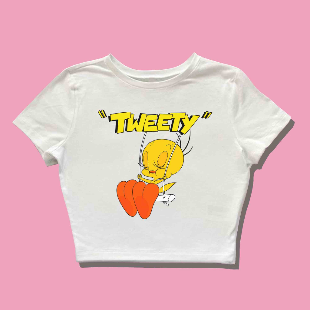 Baby Tee Tweety Vintage Style Crop Tee