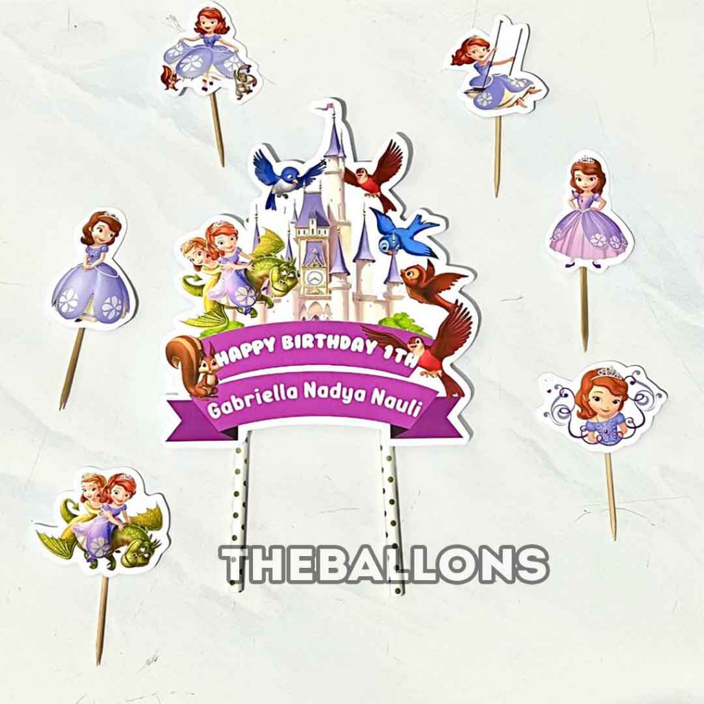 Topper Cake Princess Sofia Custom Nama