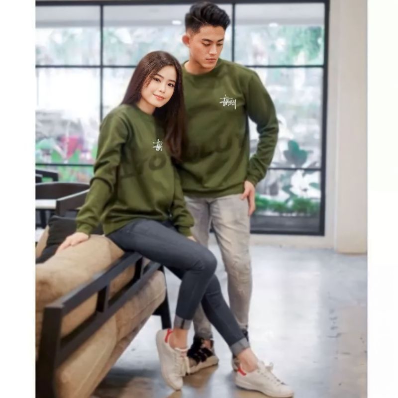 BAJU KAOS COUPLE PASANGAN LENGAN PANJANG / BAJU KAOS COUPLE PASANGAN / BAJU  COUPLE PASANGAN / BAJU KAOS COUPLE PASANGAN/ COWOK/CEWEK-Army cowok♂️