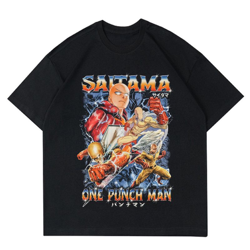 KAOS VINTAGE ANIME ONE PUNCH MAN "SAITAMA" | T-SHIRT BAJU VINTAGE | KAOS ANIME | BAJU ANIME