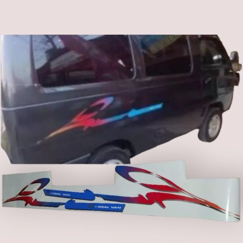 Striping Sticker Mobil Suzuki Carry G realvan Lis Body CARRY GREALVAN Tahan Pernis