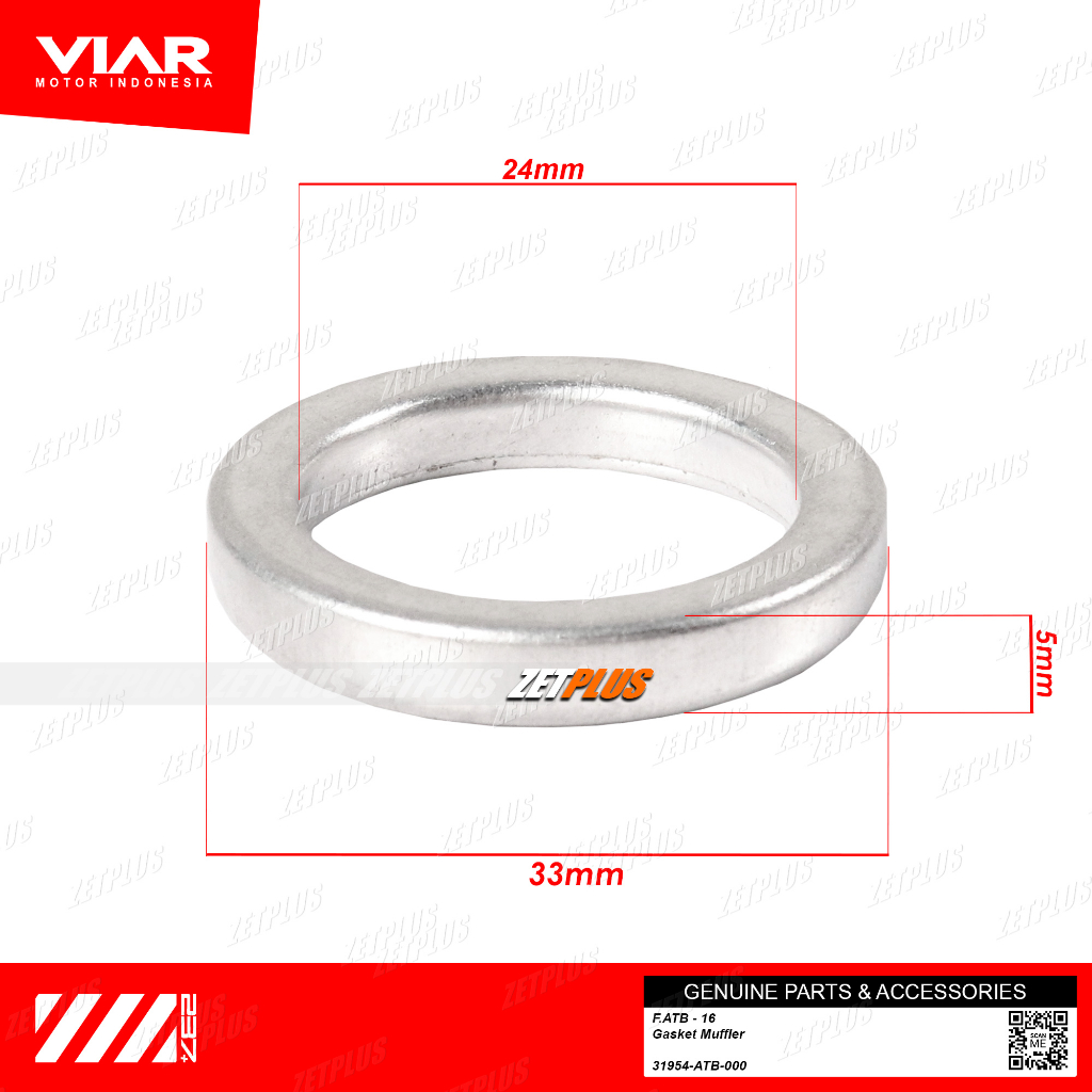 Berkualitas Paking Knalpot Atv Razor /Gasket Muffler Viar/Perpak-Asbes Motor Custom Universal