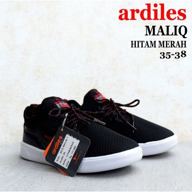 Sepatu ARDILES - Size 31-38 - MALIQ - LOGITECH - Sepatu Sekolah Anak Laki-laki