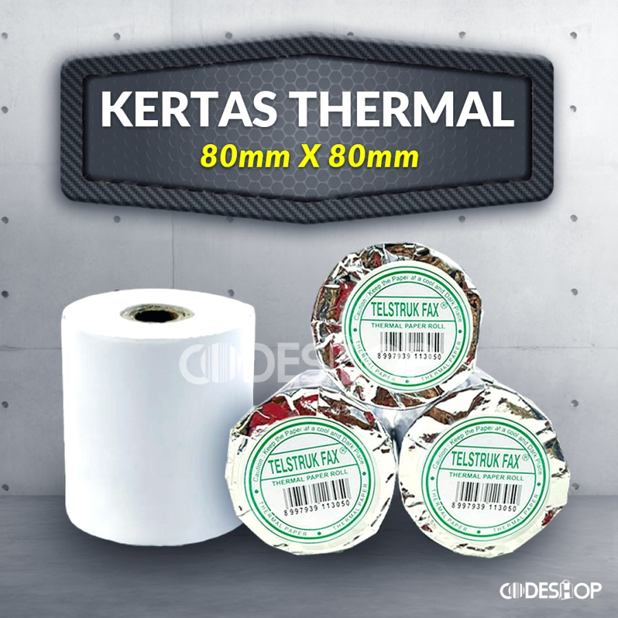

Kertas Thermal Telstruk Roll 80x80 80 x 80 mm