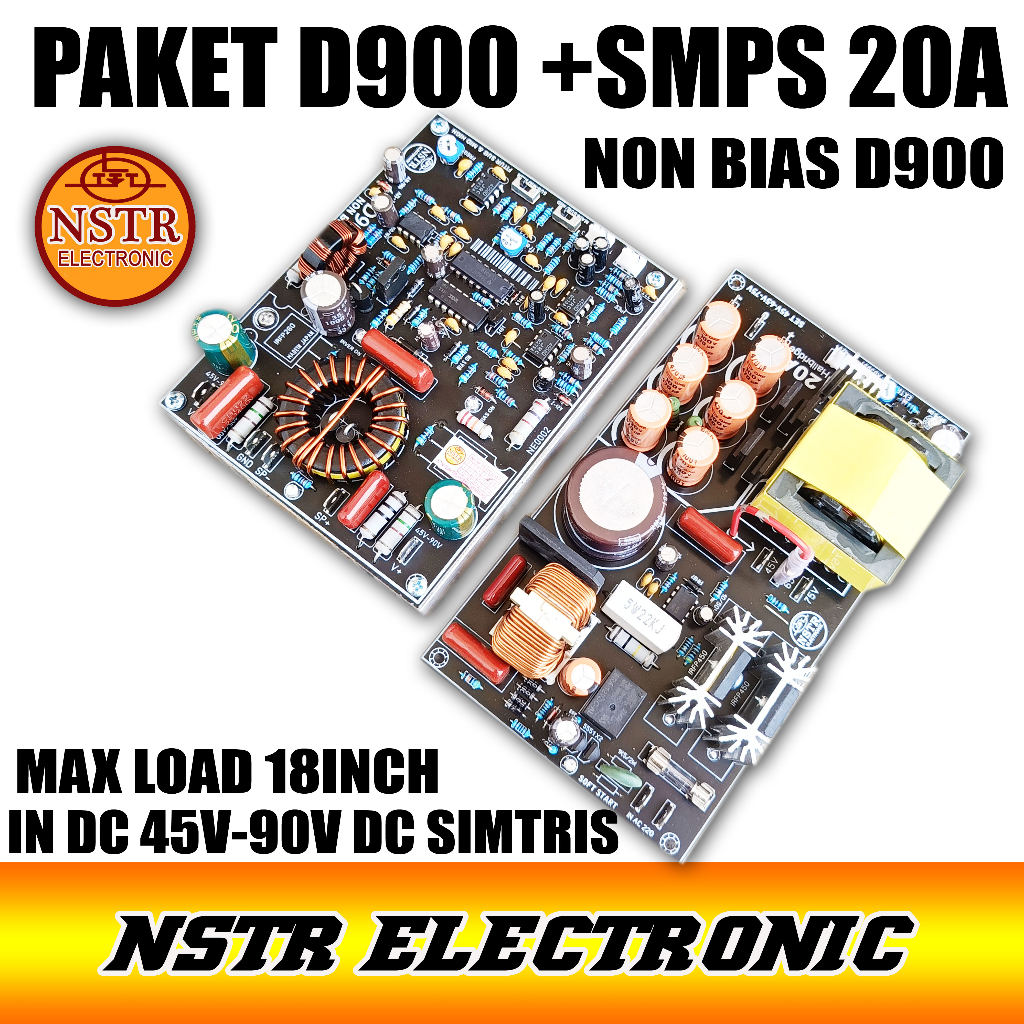 PAKET AUDIO D900 NON BIAS DENGAN SMPS 20A