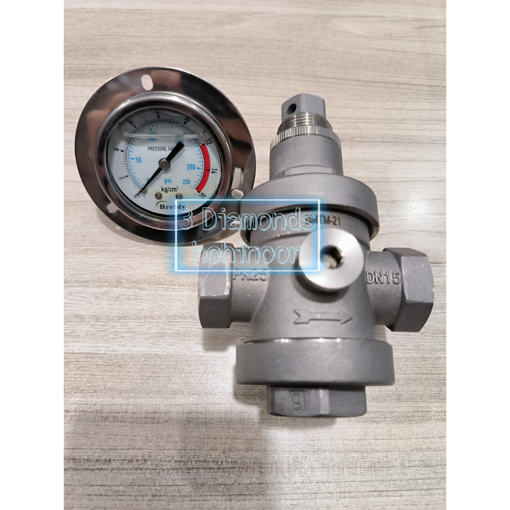 PRV SS304 PRESSURE REDUCING VALVE / PRV STAINLESS STEEL 1/2"