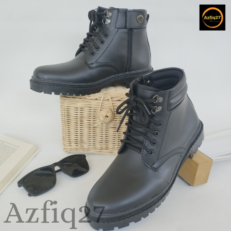 Sepatu Pdh Doff Terbaru Tni Polri Security Basarnas Sol PVC GARUDA Merk Azfiq27 #1 Doff