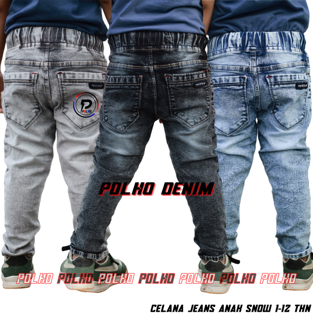 Celana Jeans Anak Snow Wast Usia 1-12 Tahun POLHO DENIM