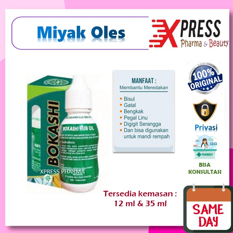 XPRESS  Minyak Oles BOKASHI Obat Gosok Gatal Bisul Bengkak Penyakit Kulit Batuk Bokasi Bokasih Boka 