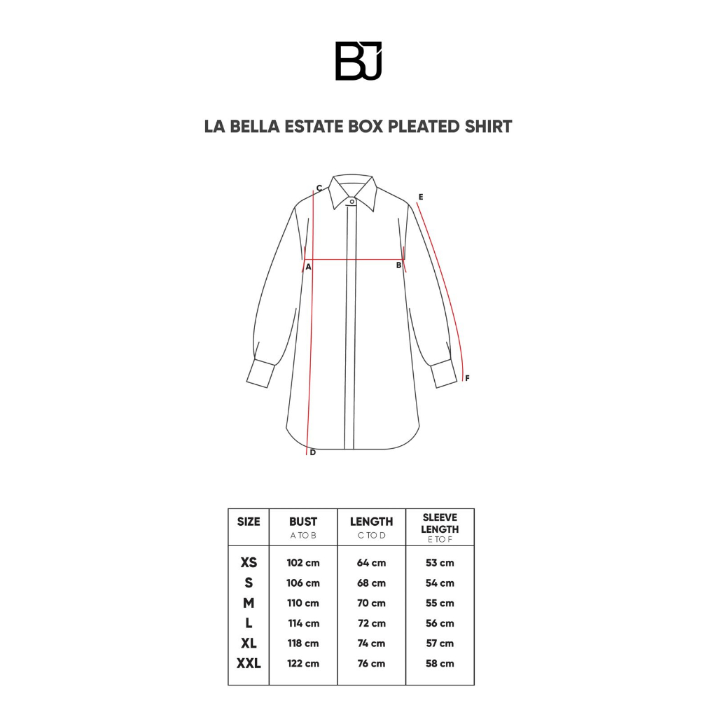 LA BELLA ESTATE BOX PLEATED SHIRT - BENANG JARUM