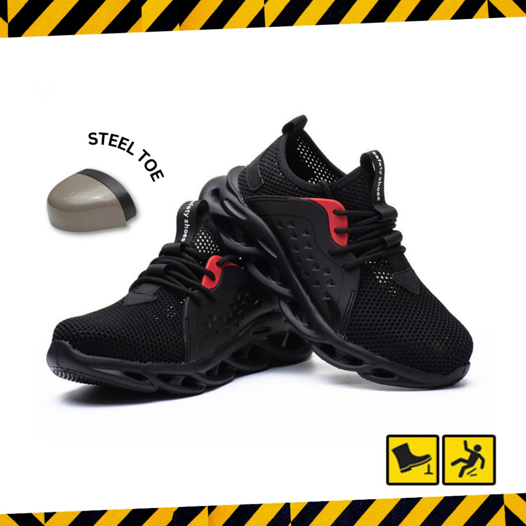 SEPATU SPORT SAFETY SEFTY SHOES MURAH BERKUALITAS ANTI SLIP DEPAN BESI SNEAKERS MURAH