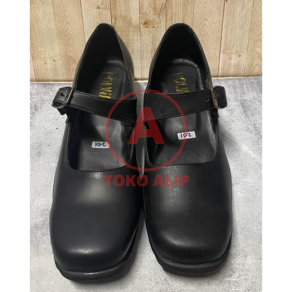 Sepatu Paskibra 3cm Kalep - Sepatu Polwan - Sepatu Pantopel Wanita Kalep