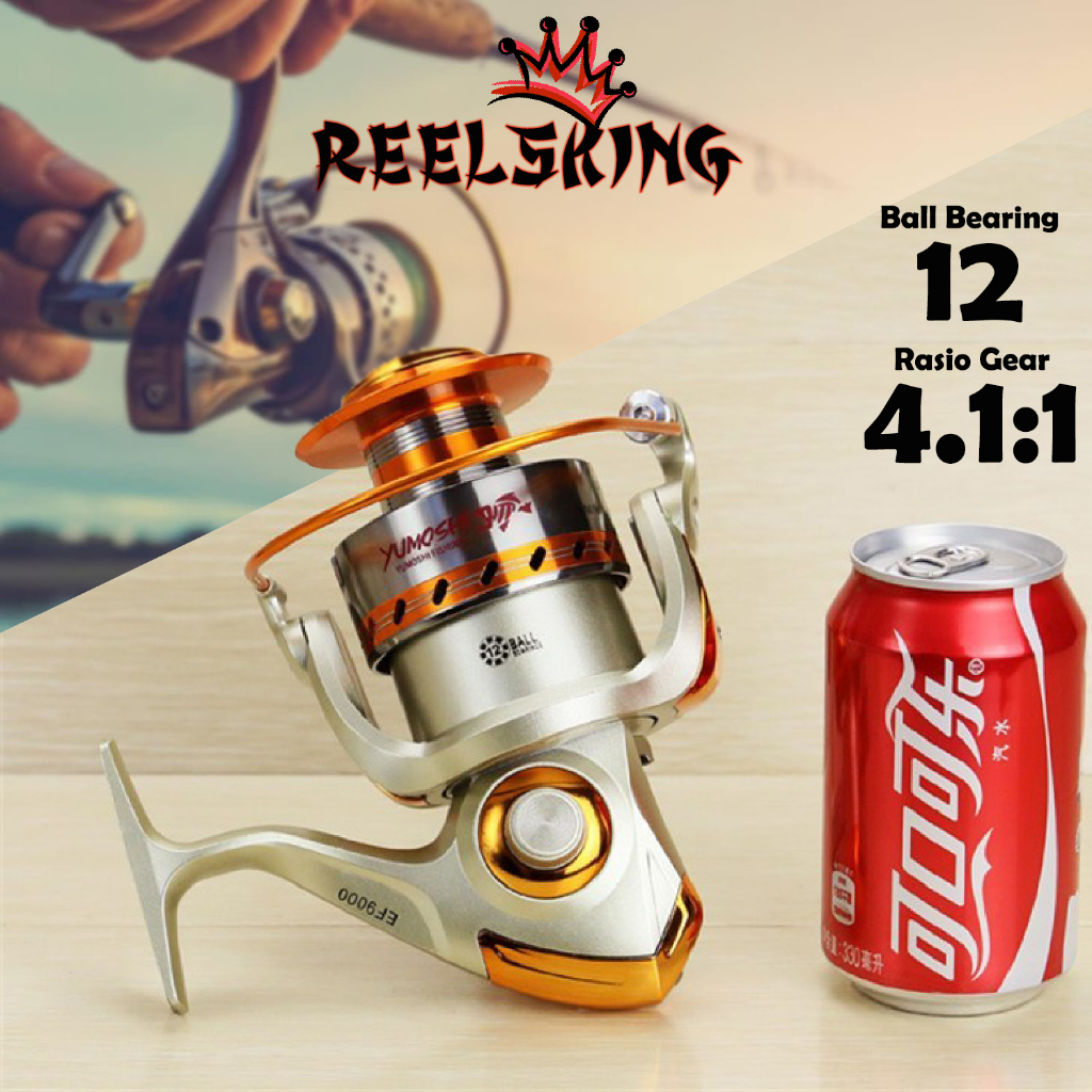REELSKING Reel Pancing Spinning 12 Ball Bearing EF9000 - EF5000 - EF3000 EF1000 - Reel pancing laut 