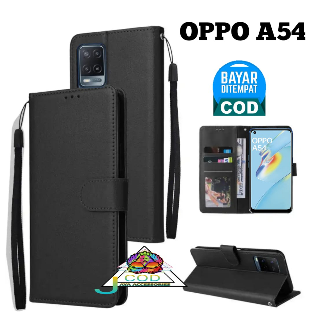 Case Dompet OPPO A54 Flip Case Dompet Kulit Slot Sim Kartu