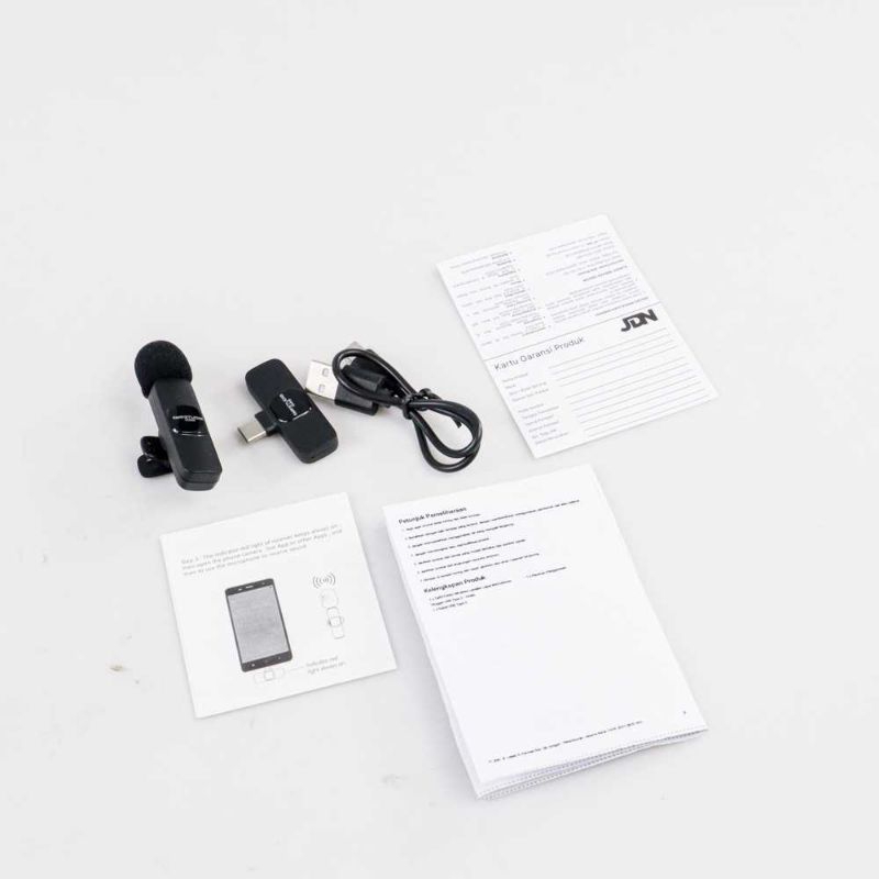 Mic Wireless Clip On Lavalier Lapel Microphone Vlogger USB Type C Youtuber Vlogger