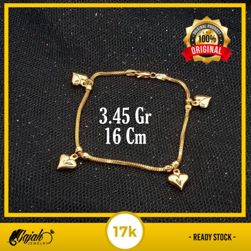 Gelang Emas 17K - 3.45 Gr Kadar 750 - 5458