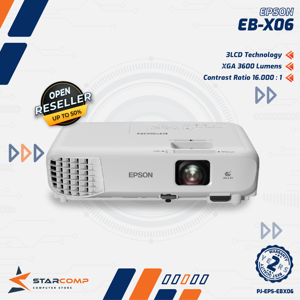 Projector Epson EB-X06 XGA 3LCD HDMI 3600 Lumens Proyektor EBX06