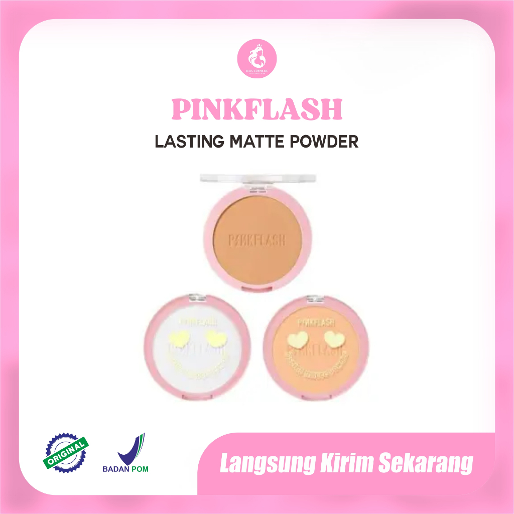 Pinkflash Lasting Matte Pressed Powder / Bedak Padat