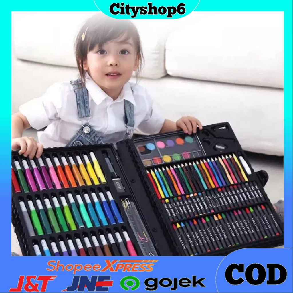 

ALAT TULIS SET CRAYON COLOURING SET 150PCS / ART SET 150PCS PENSIL WARNA SET ALAT LUKIS ANAK KRAYON SET