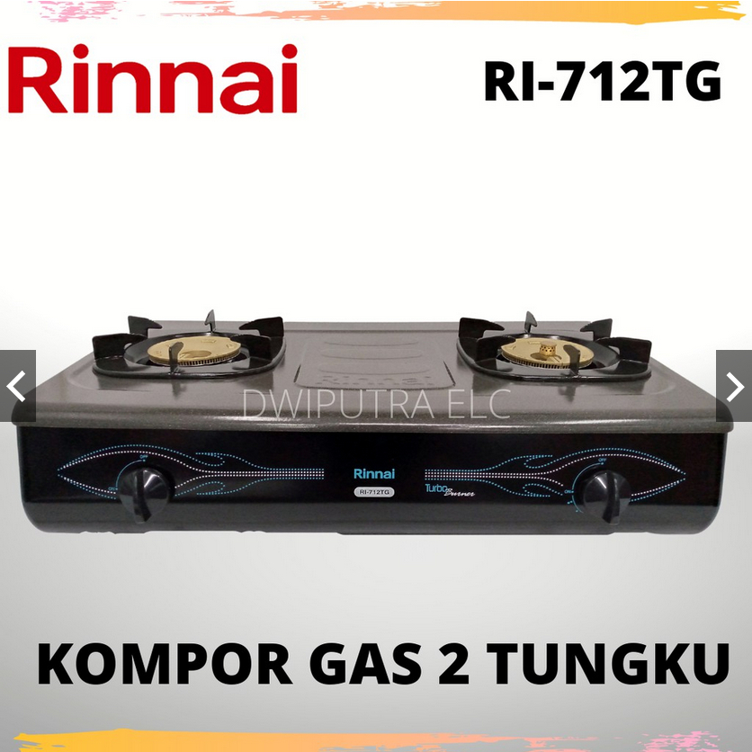 KOMPOR GAS RINNAI 2 TUNGKU RI712T RI 712 T API BESAR