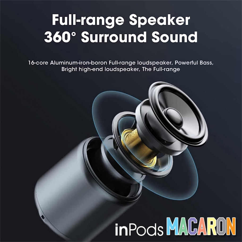 Speaker Bluetooh Mini INPODS Macaron  i12 LIttle fun Musix BOX TWS 2in1 Stereo High Quality