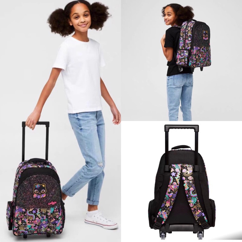 Smiggle Trolley Bag Marvel Minecraft Mickey Minnie Unicorn Dino Harry Potter Tas Troli Anak Sekolah Best Budz Trolley Backpack With Light Up Wheels