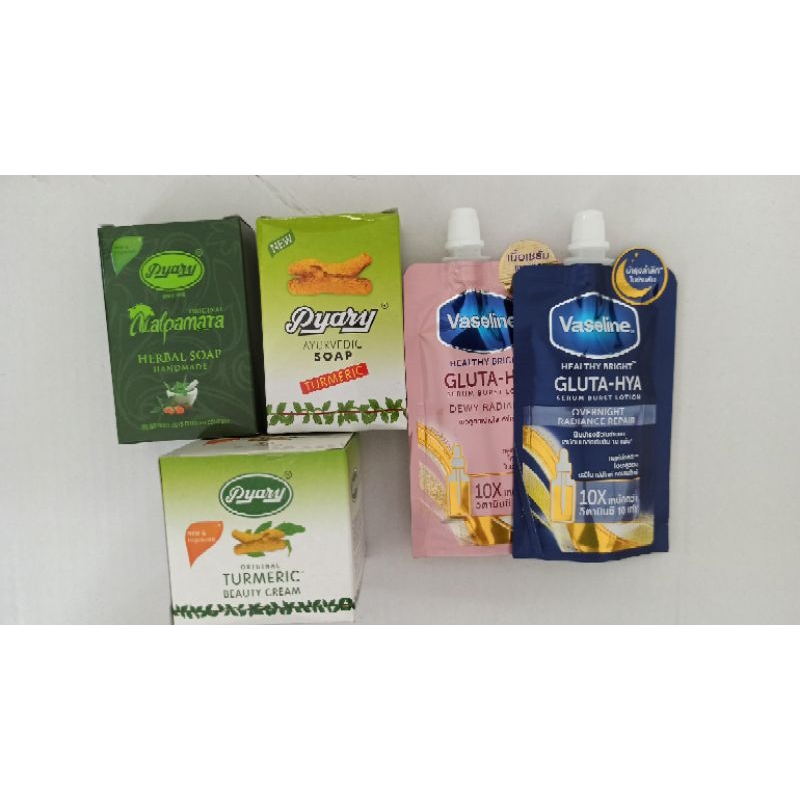 Paket Lengkap!! 1 Nalpamara 1 Turmeric 1 Cream 2 Vaseline Gluta Hya