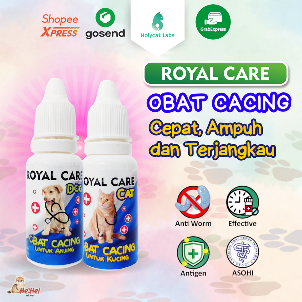 Royal Care Obat Cacing Kucing 10 ML - Obat Tetes Kucing Kitten Cacingan