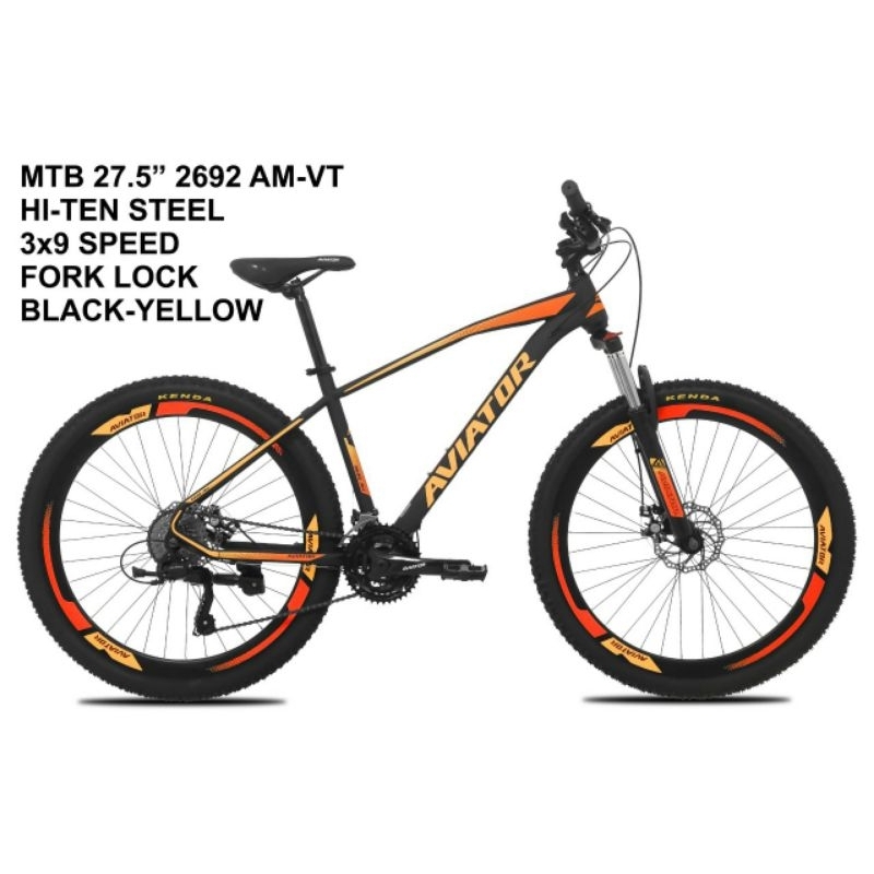 Sepeda MTB 27,5 Aviator AT 2692 AM VT FL Murah Surabaya / Sepeda Gunung Ukuran 27,5 Aviator 2692 AM 