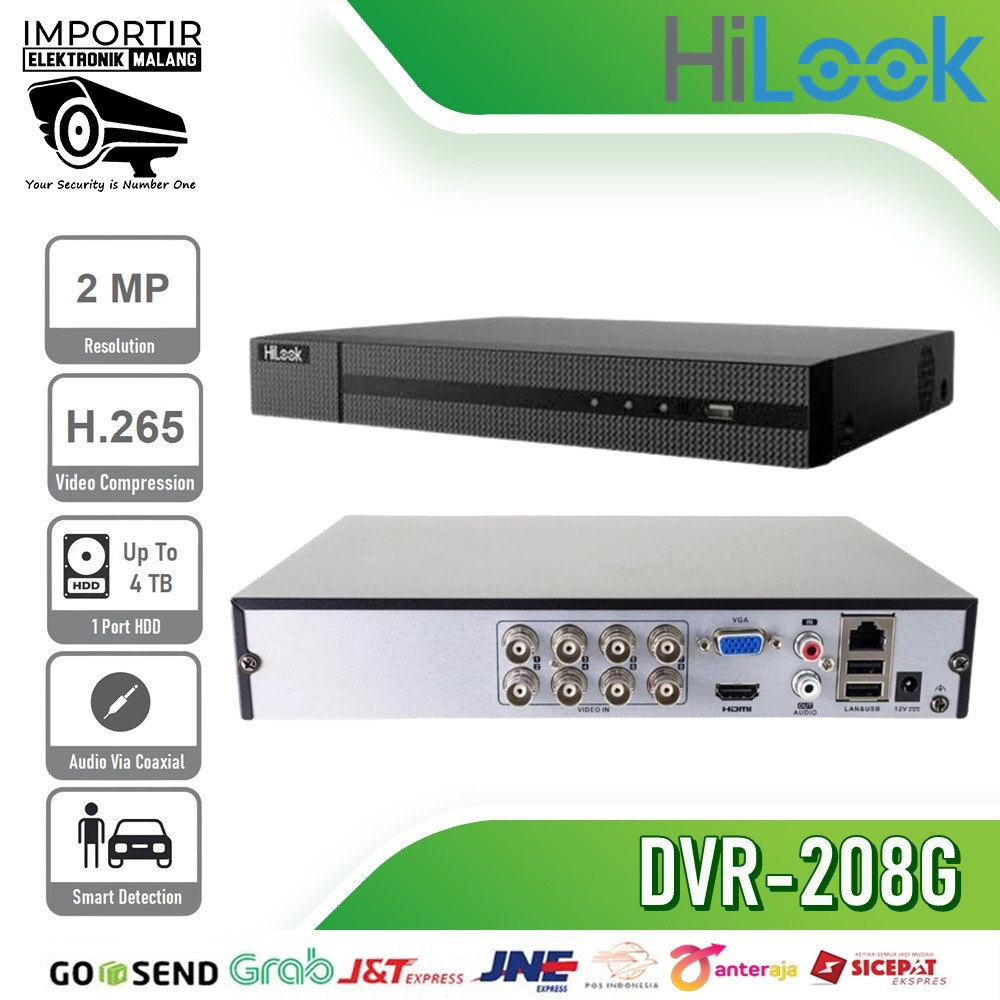 DVR 8ch HILOOK 5MP DVR-208Q-M1 By Hikvision
