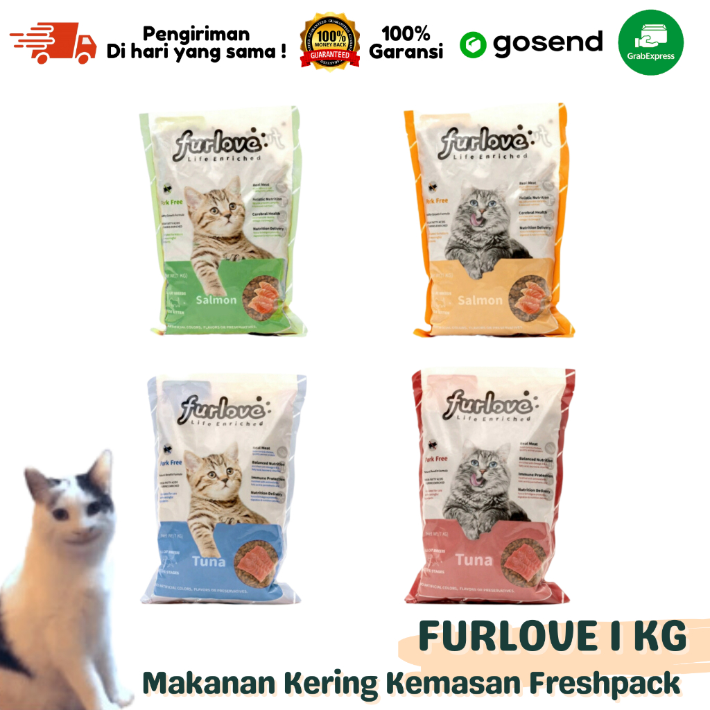 Makanan Kering FURLOVE Adult Freshpack Standing Pouch 1 KG