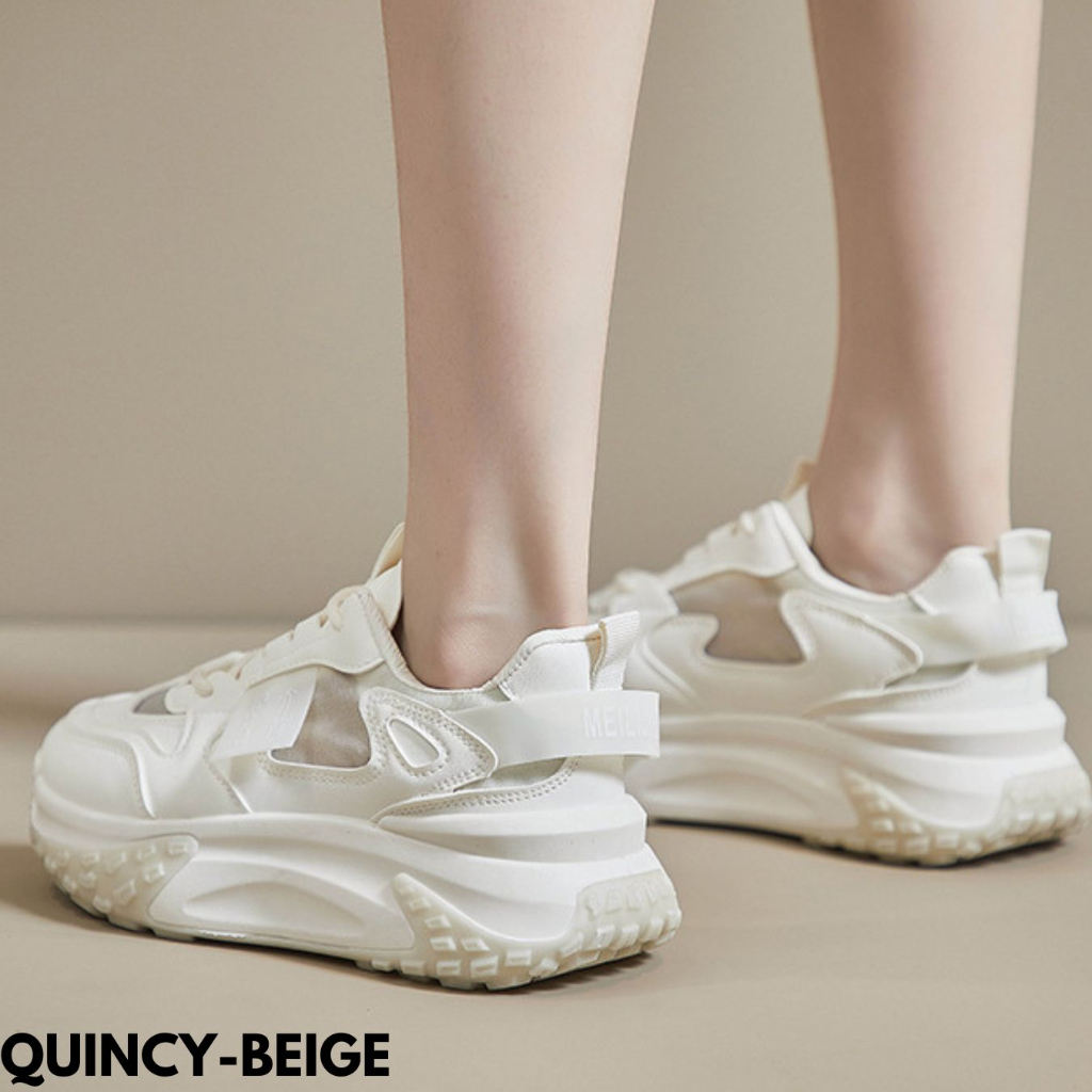 FINDME 36-40 QUINCY SEPATU SNEAKERS WANITA HIGHCUT KECE KEREN BAHAN PU IMPORT