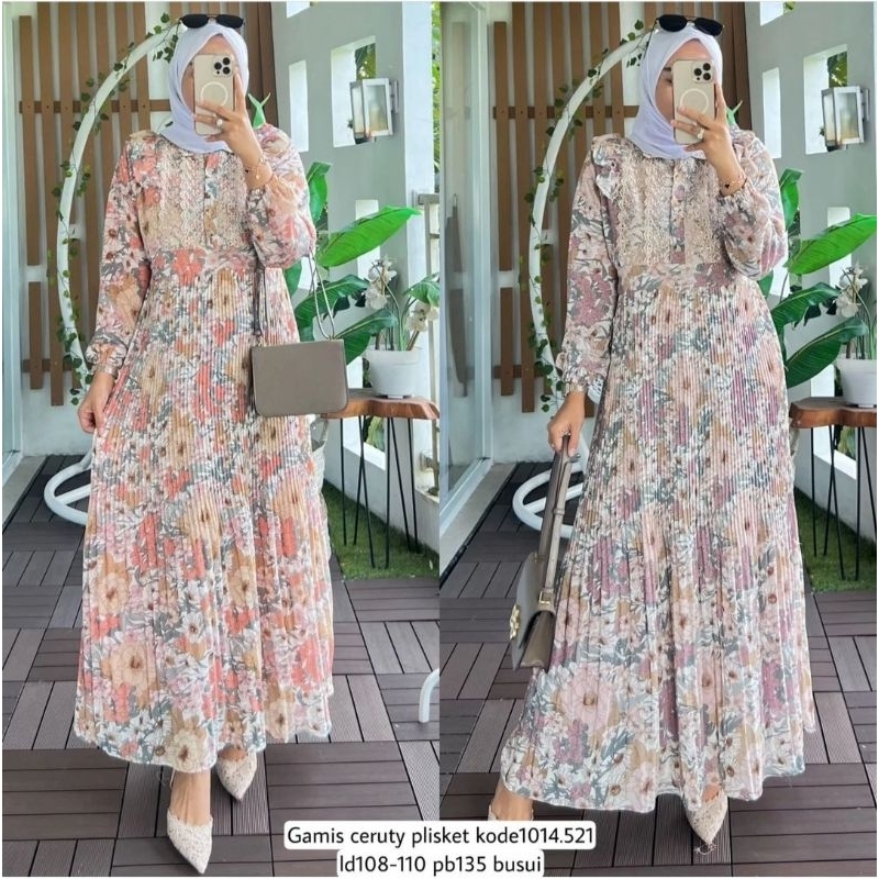 Gamis Ceruty Plisket