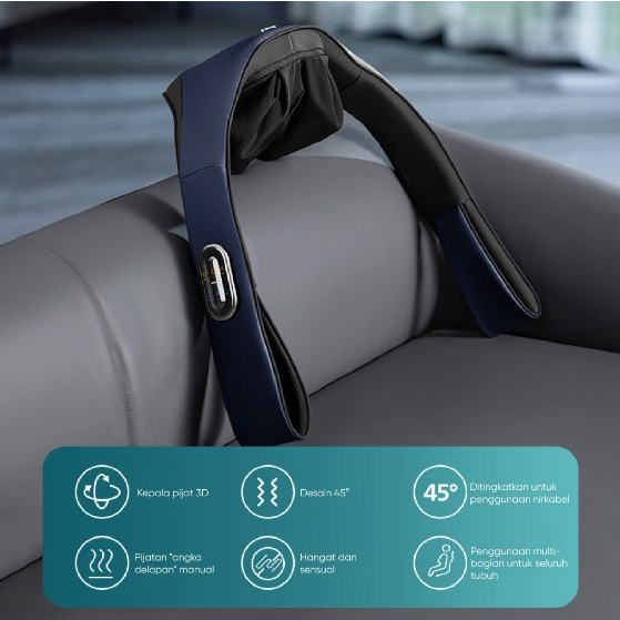 Philips PPM3521 3D Neck Massage Alat Pijat Leher Bahu Pundak Massager Pinggang Punggung Kaki