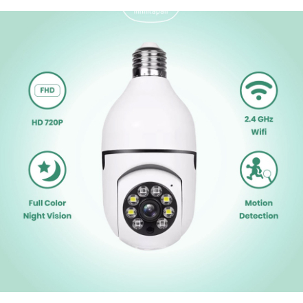 Camera CCTV Wireless Bulb Home Security Dual Light Secret Spy Camera