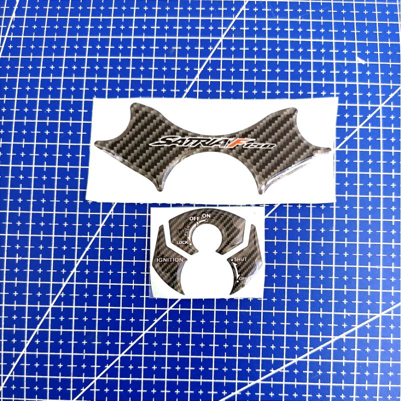 sticker timbul segitiga satria fu kunci satria fu / stiker timbul segitiga satria f / emblem satria 